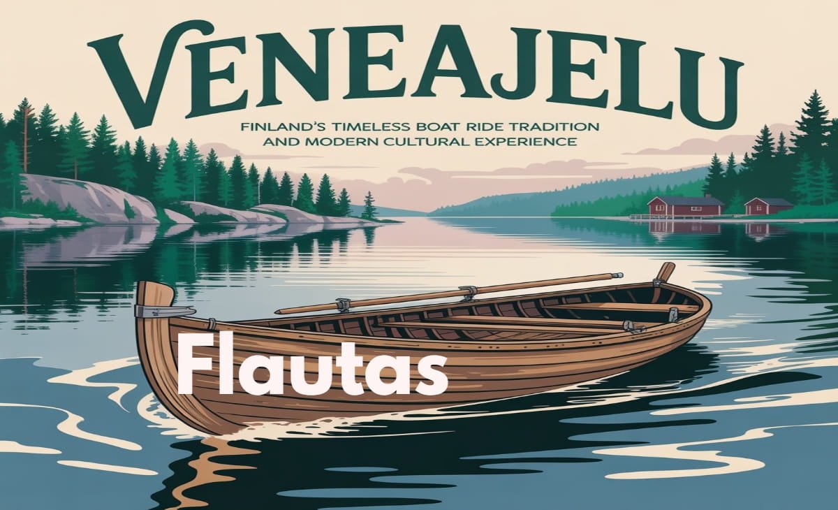 Finnish veneajelu boat ride on a calm summer lake