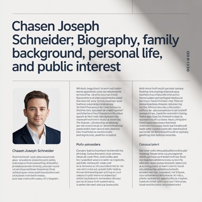 Chasen Joseph Schneider: Biography, Family Background, Personal Life, and Public Interest