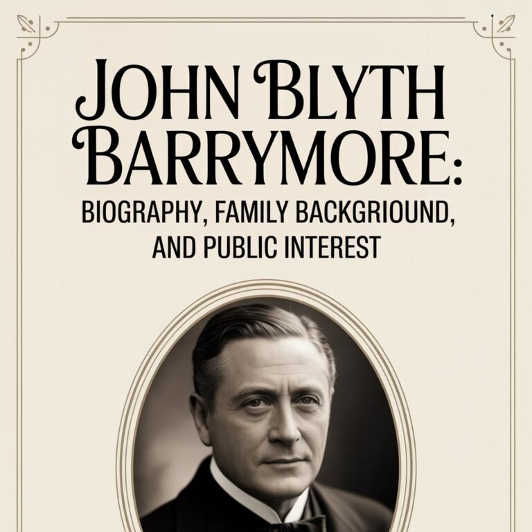 John Blyth Barrymore: Biography, Family Background, and Public Interest
