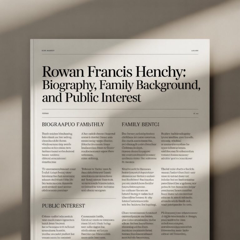 Rowan Francis Henchy: Biography, Family Background, and Public Interest